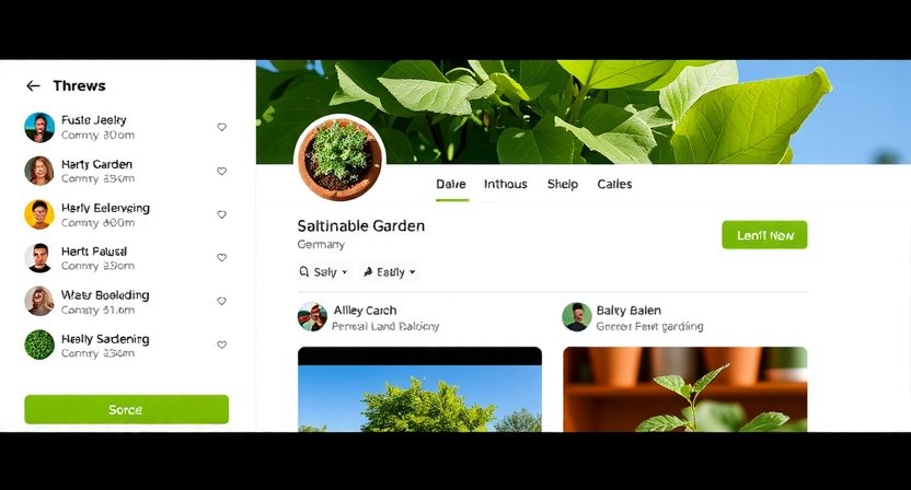 Online forum interface with gardening discussions