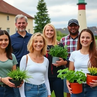 Group of gardeners at a Munich workshop